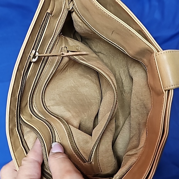 Vintage, New FS Originals Leather Hand Painted Yorkie by Mikki Purse Caramel - Picture 8 of 14